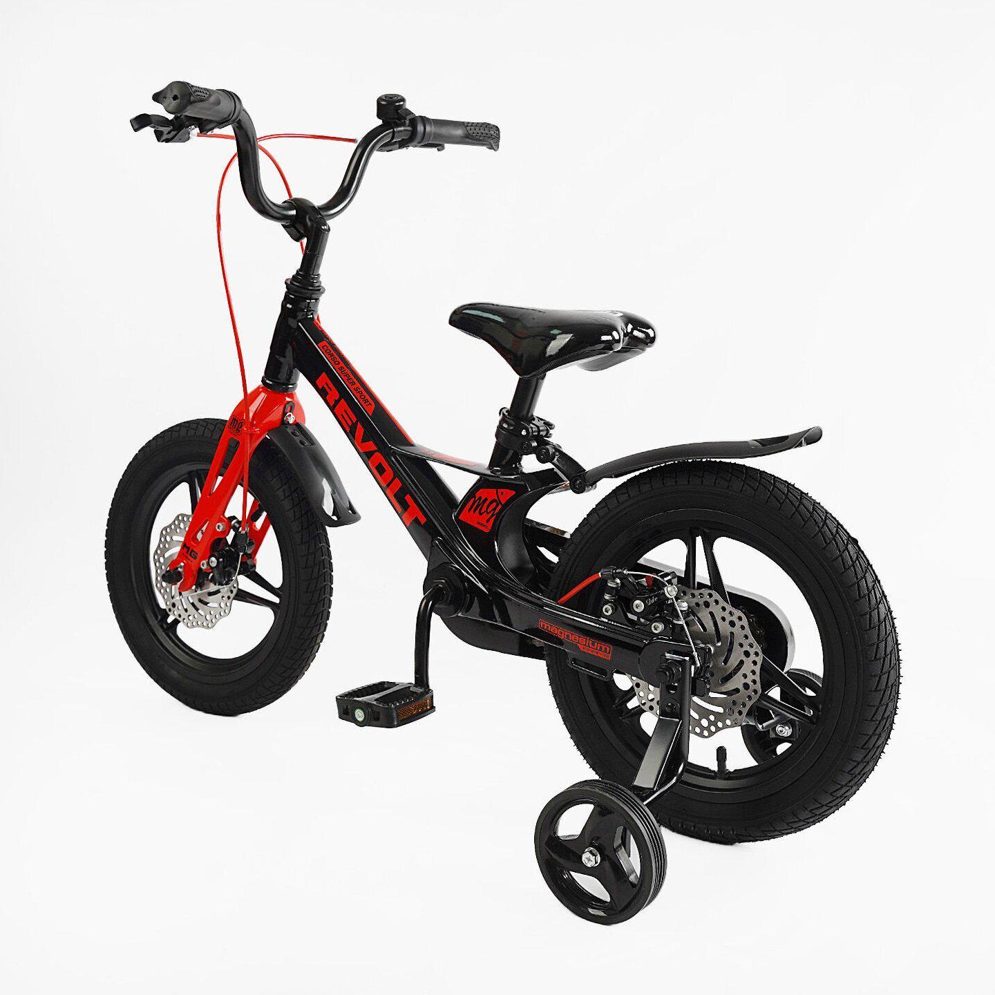 Велосипед двухколесный Corso Revolt 14" детский магниевый Черно-красный - фото 3 Велосипед двухколесный Corso Revolt 14" детский магниевый Черно-красный - фото 3