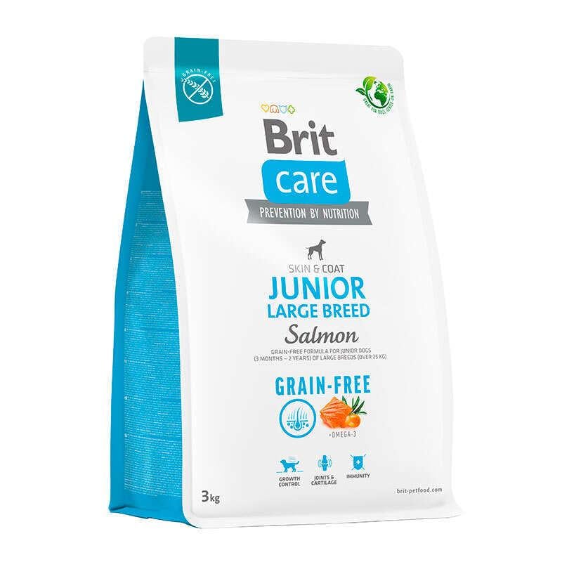 Корм сухой для собак Brit Care Dog Grain-free Junior Large Breed с лососем 3 кг (172200)