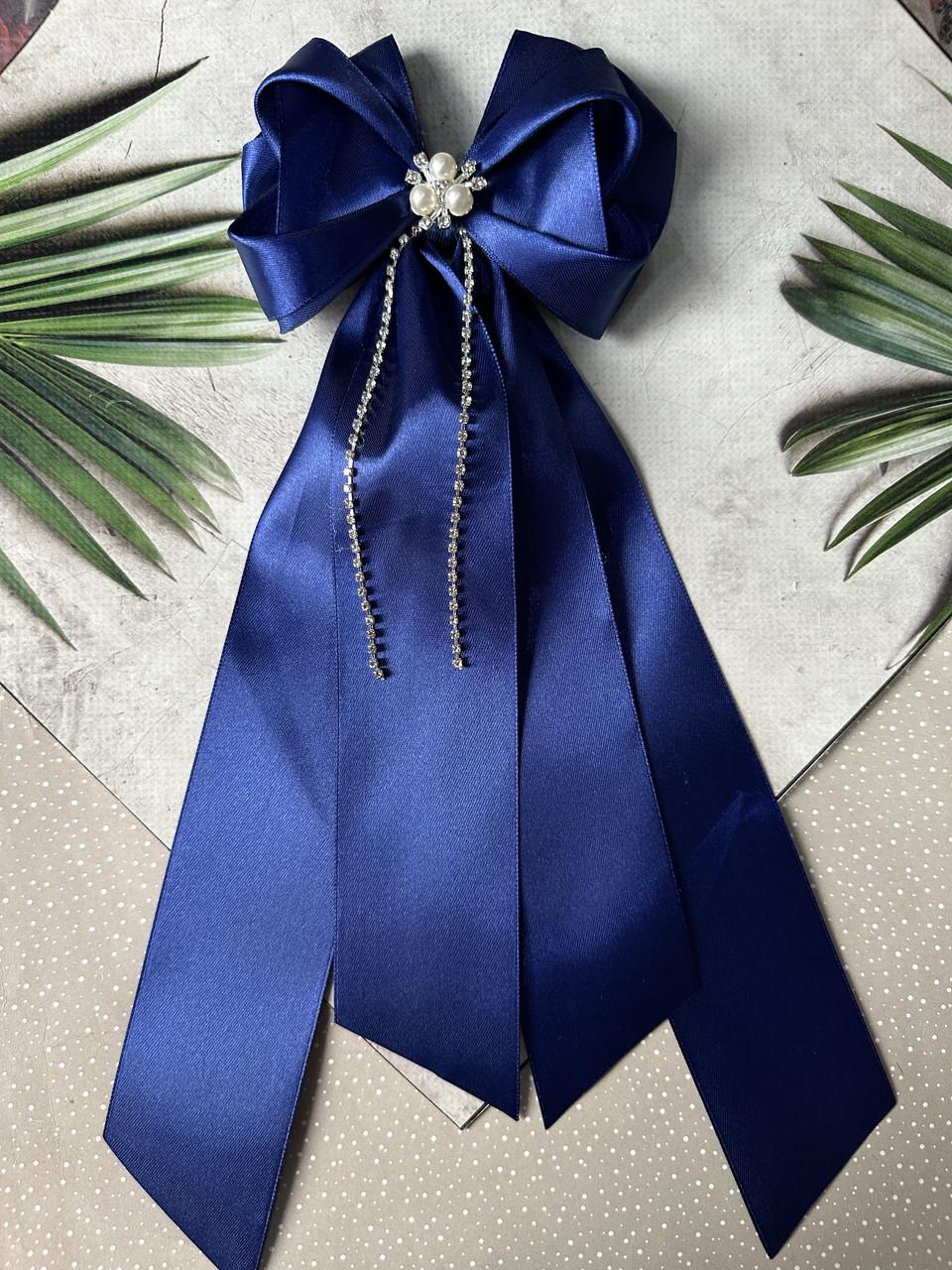 Бант на заколке 12х29 см Синий (22432042)