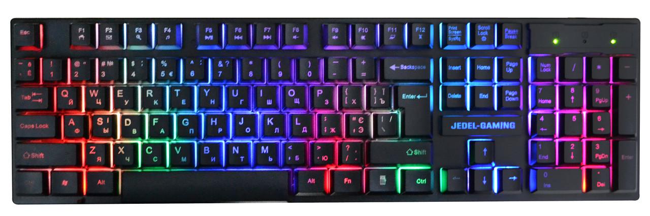 Клавиатура JEDEL K500+ с подсветкой Black (95584)