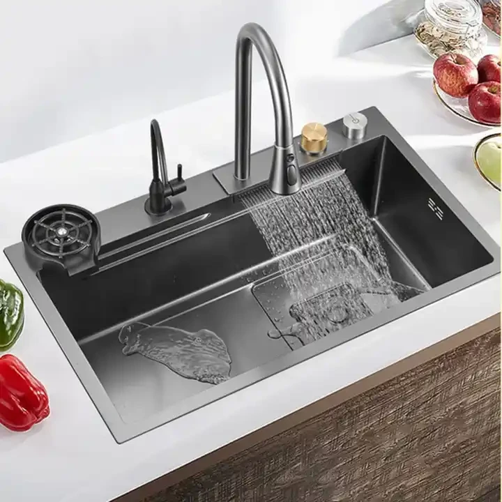 Кухонна раковина з неіржавкої сталі багатофункціональна 8046 800x460x220 мм Сірий (482019325) - фото 2