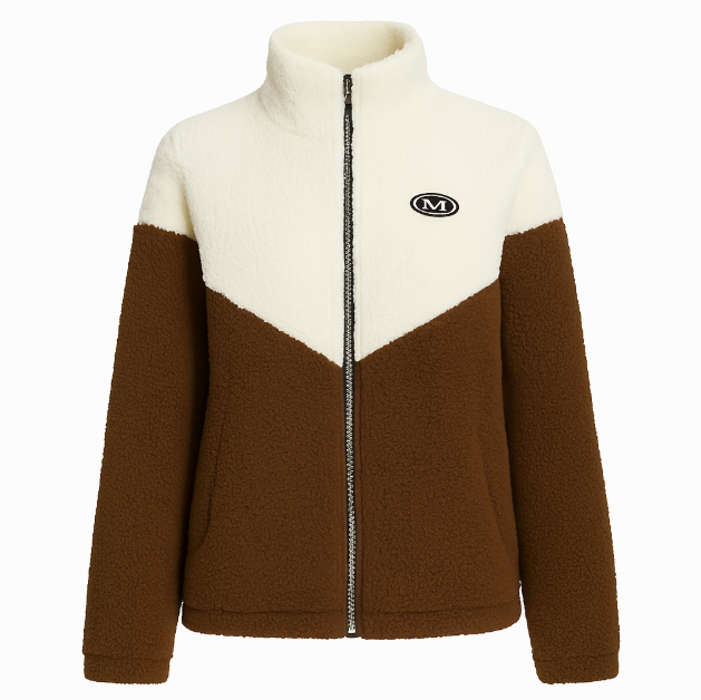 Кофта женская флисовая C00214-7 L Бело-коричневый (C00214-7)