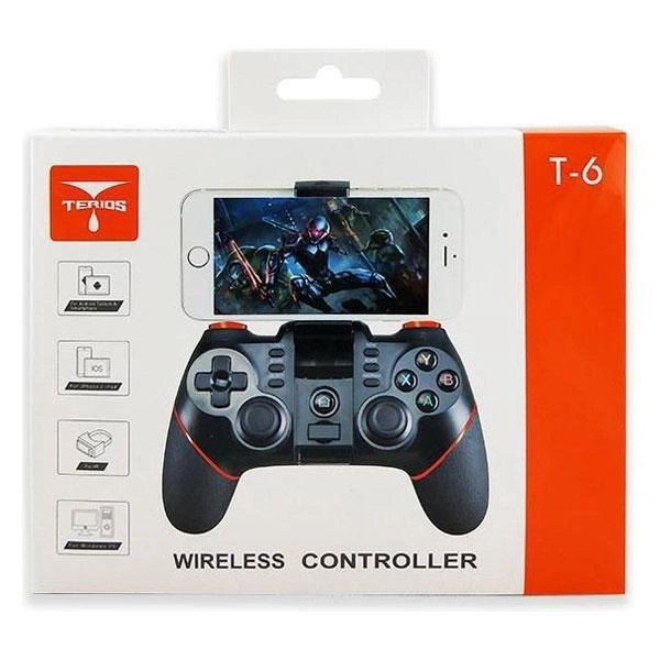 Геймпад для телефону Terios T-6 Bluetooth Gamepad для PC/PS3/iOS/Android бездротовий Чорний - фото 4