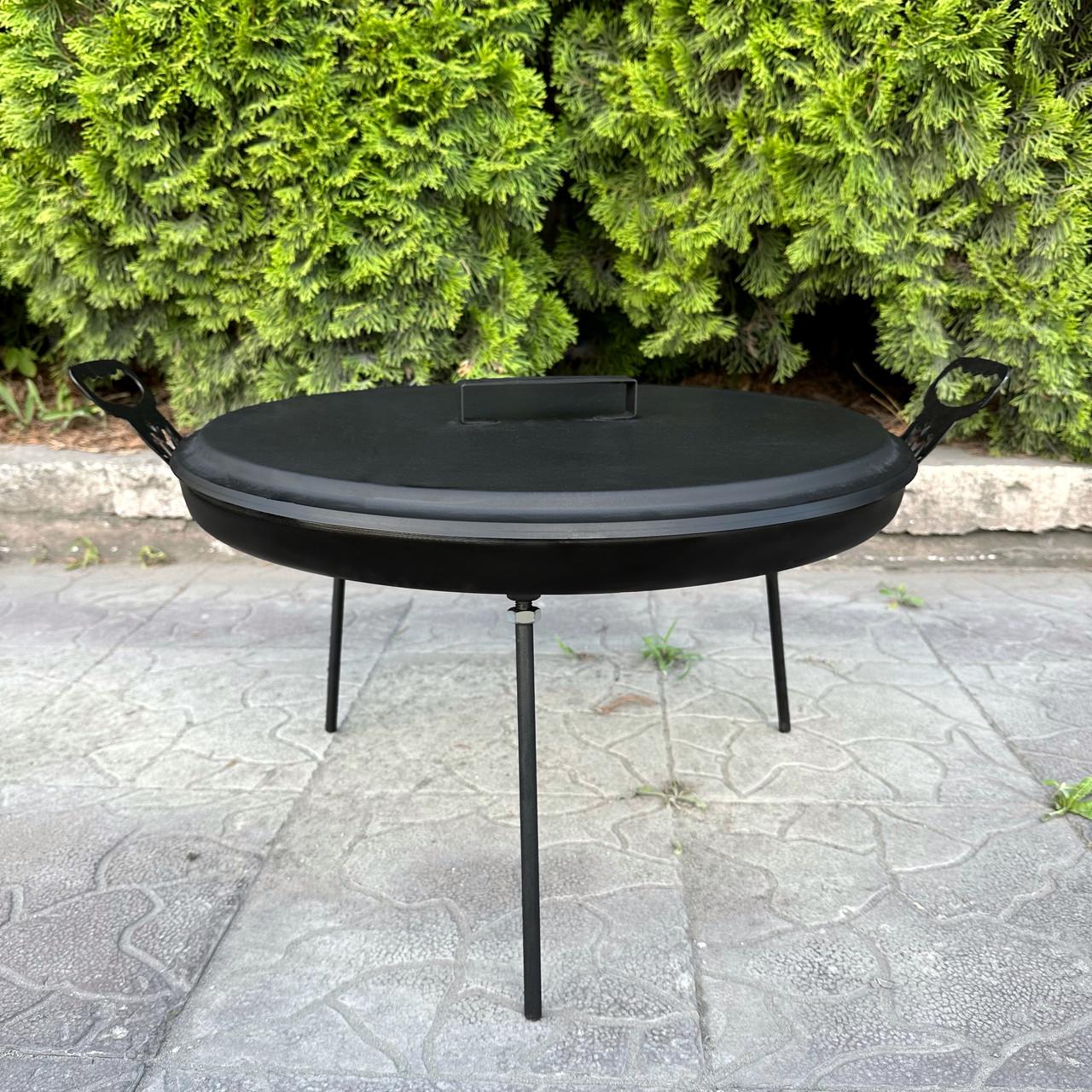 Сковорода из диска Metalzavod Фрея с крышкой 64х51х33 см 50 см (SDR-50K)