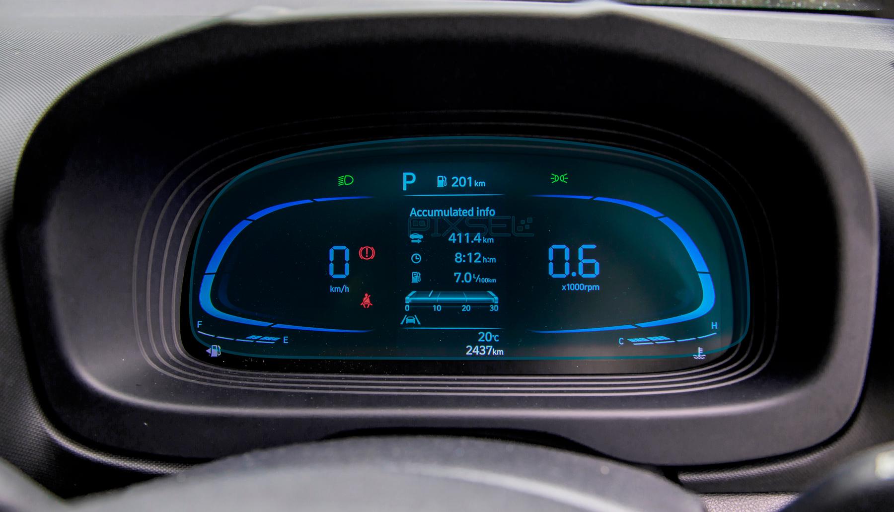 Захисне скло Pixsel гібридне матове на панель приладів Hyundai VENUE 11“ 2023