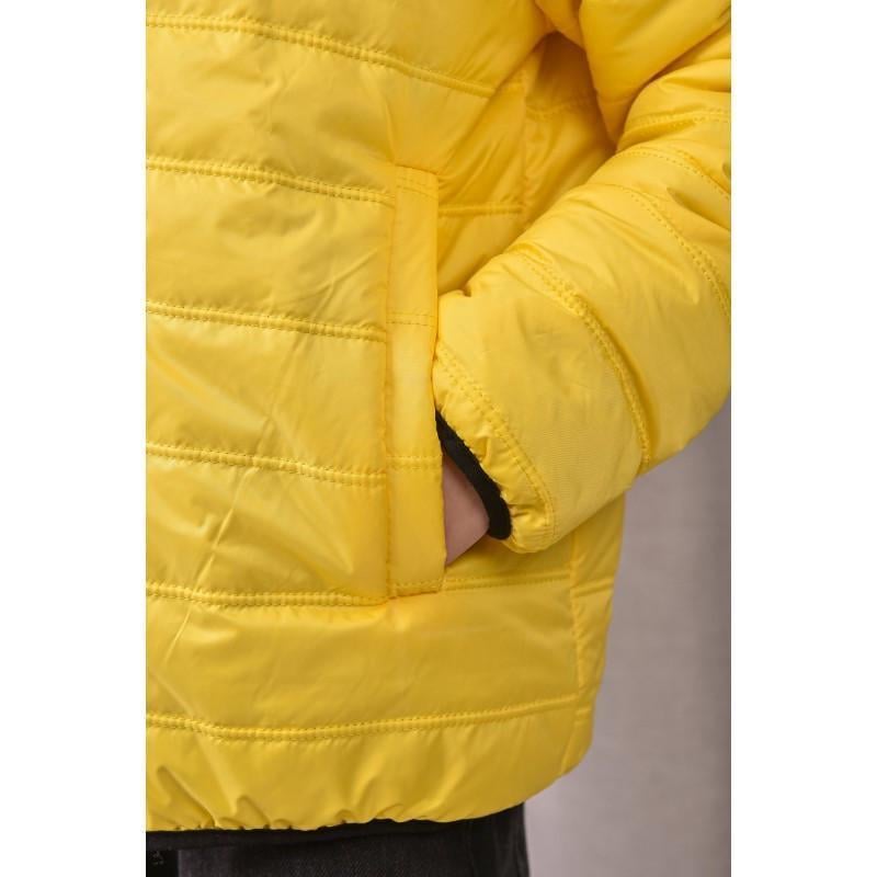 Куртка осенняя для мальчика двухсторонняя 122 см Желтый с синим (2733710256) - фото 5 Куртка осенняя для мальчика двухсторонняя 122 см Желтый с синим (2733710256) - фото 5