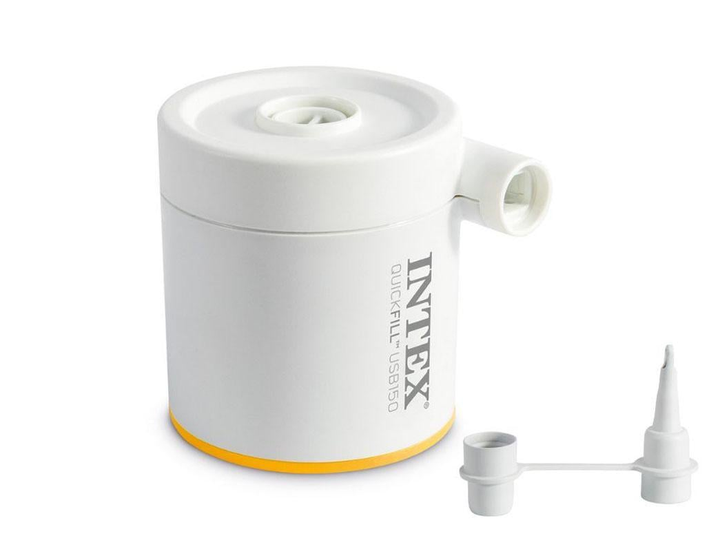 Лодка надувная одноместная Intex с насосом 99х191х30 см Бежевая (64177) - фото 7