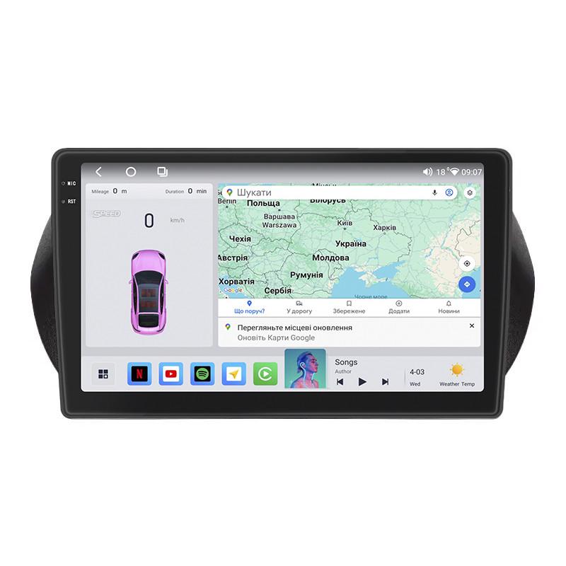 Автомагнитола штатная Lesko QLED CarPlay/4G/Wi-Fi/GPS/360° для Fiat Fiorino III 2007- 4/64Gb 10" (2350387413)