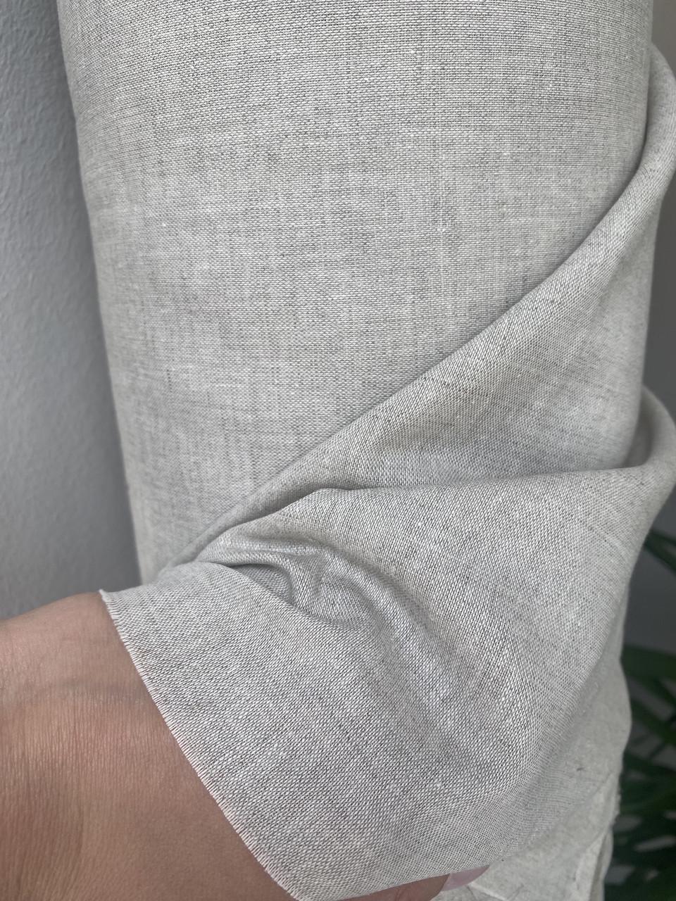 Тканина LINEN PLUS 51% льон та 49% бавовна 150 см 330 Сірий - фото 5