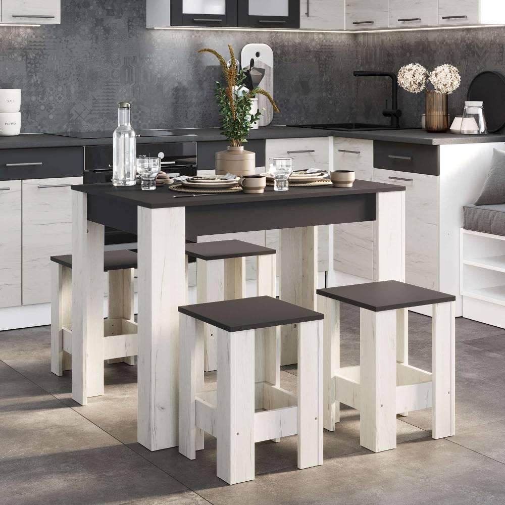 Табурет Эверест Т-1 2 шт. Графитовый/Дуб крафт белый (DTM-071145) - фото 3 Табурет Эверест Т-1 2 шт. Графитовый/Дуб крафт белый (DTM-071145) - фото 3