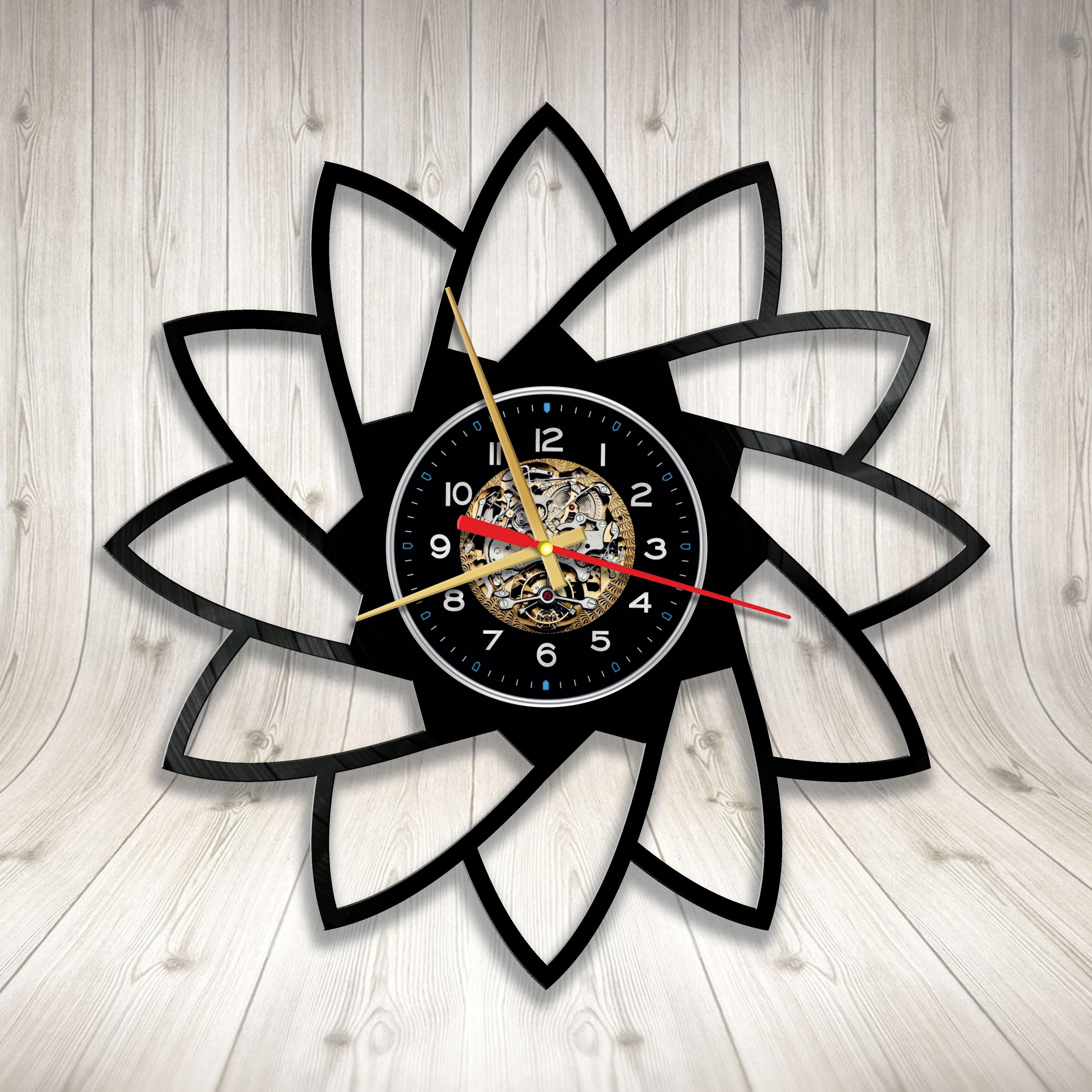 Годинник настінний Абстракція 3372 з вінилової платівки