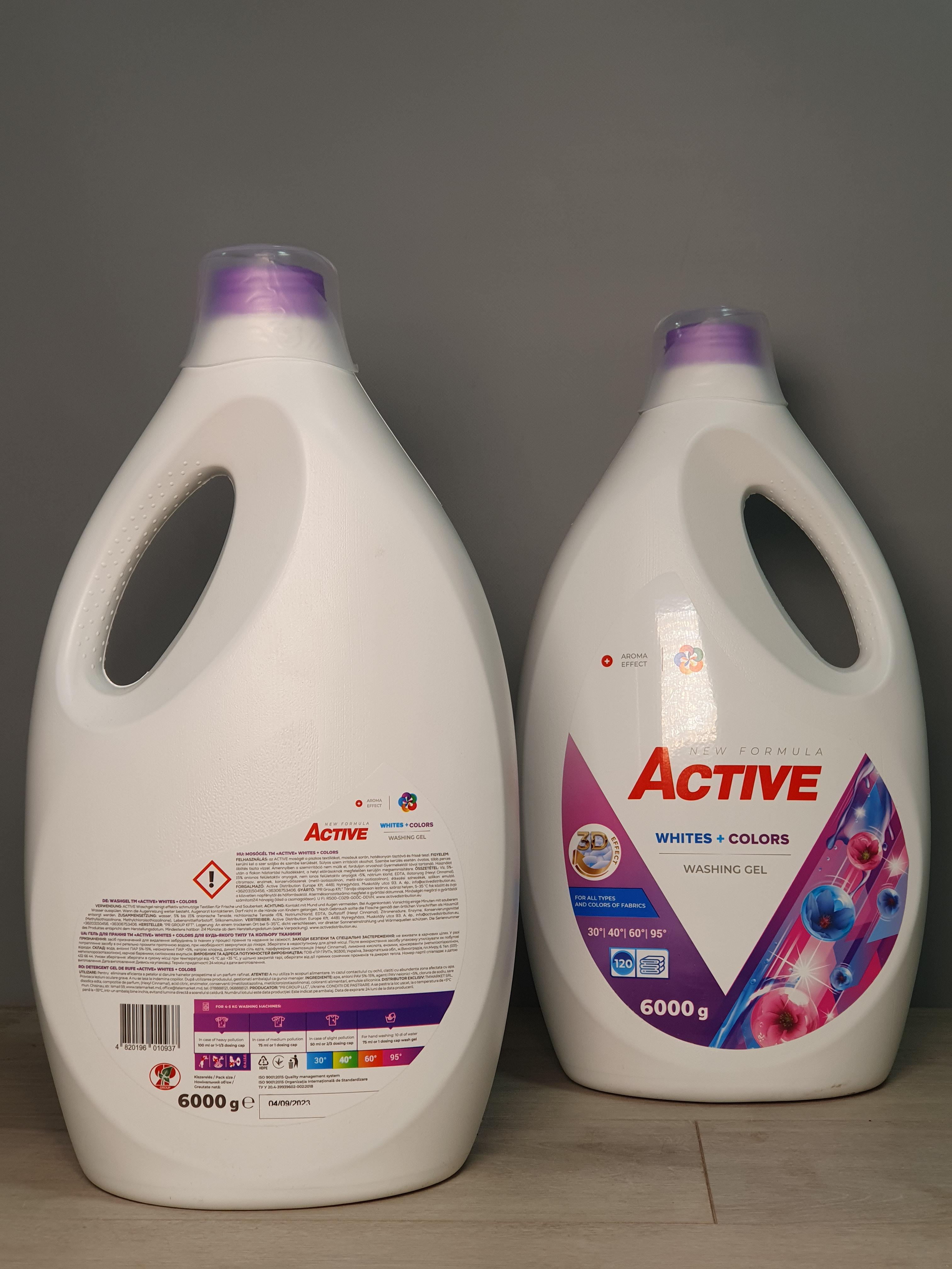 Гель для прання Active Whites + Colors 6 л 120 пранів (13461721) - фото 3 Гель для прання Active Whites + Colors 6 л 120 пранів (13461721) - фото 3