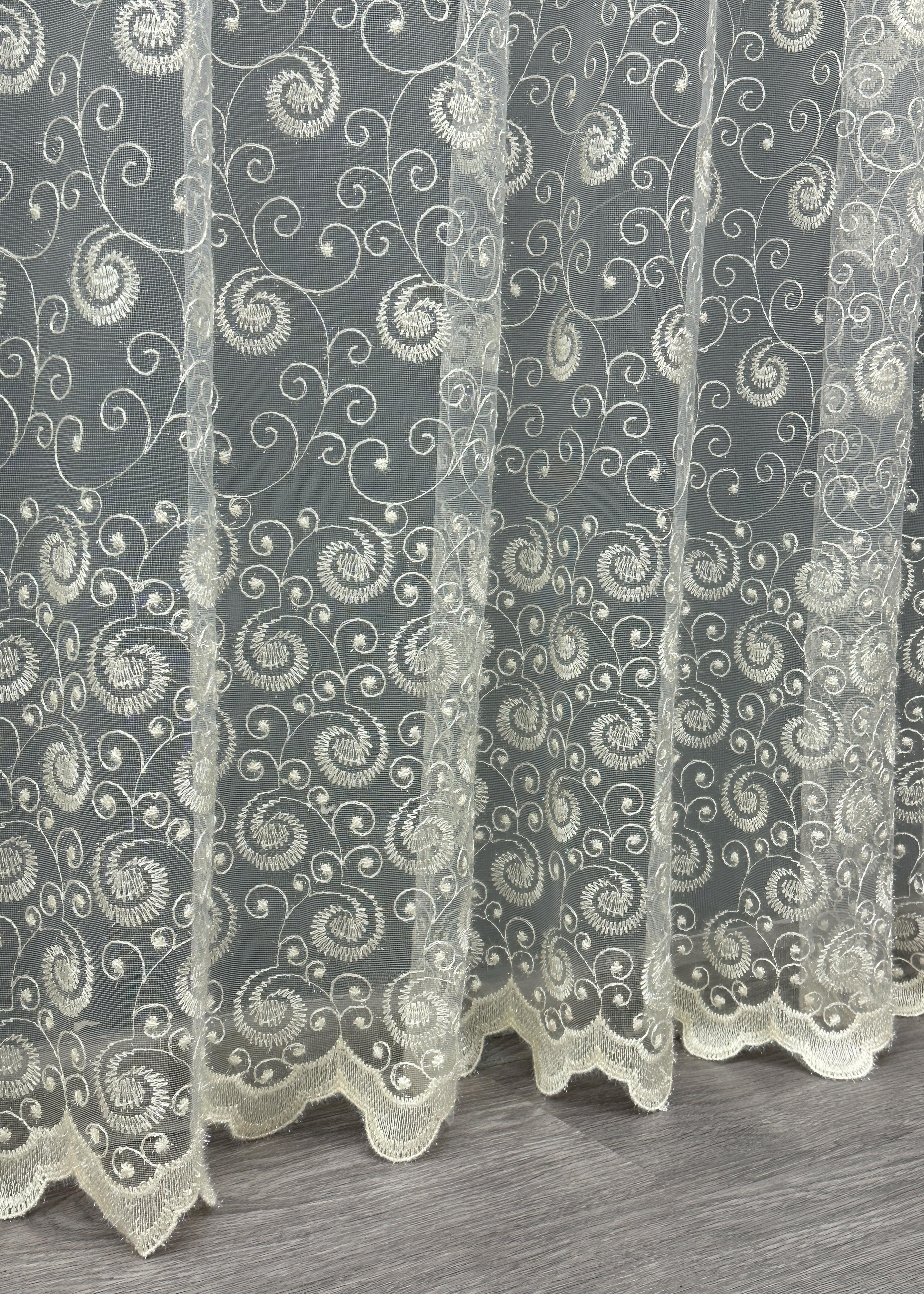 Тюль VR-Textil 1685т Органза с вышивкой и люрексом 300х270 см Молочный (42-0728) - фото 8 Тюль VR-Textil 1685т Органза с вышивкой и люрексом 300х270 см Молочный (42-0728) - фото 8