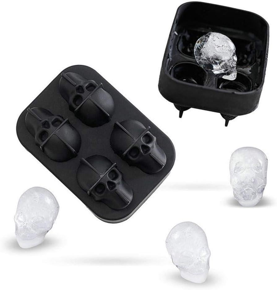 Форма для льоду силіконова Череп 4 комірки Чорний (Е051589) - фото 3 Форма для льоду силіконова Череп 4 комірки Чорний (Е051589) - фото 3