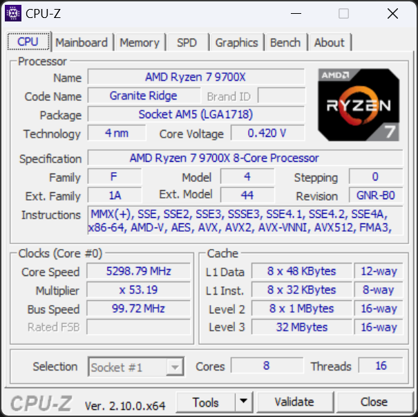 ᐉ Процессор AMD Ryzen 7 9700X 3.8GHz/32MB (100-100001404WOF) sAM5