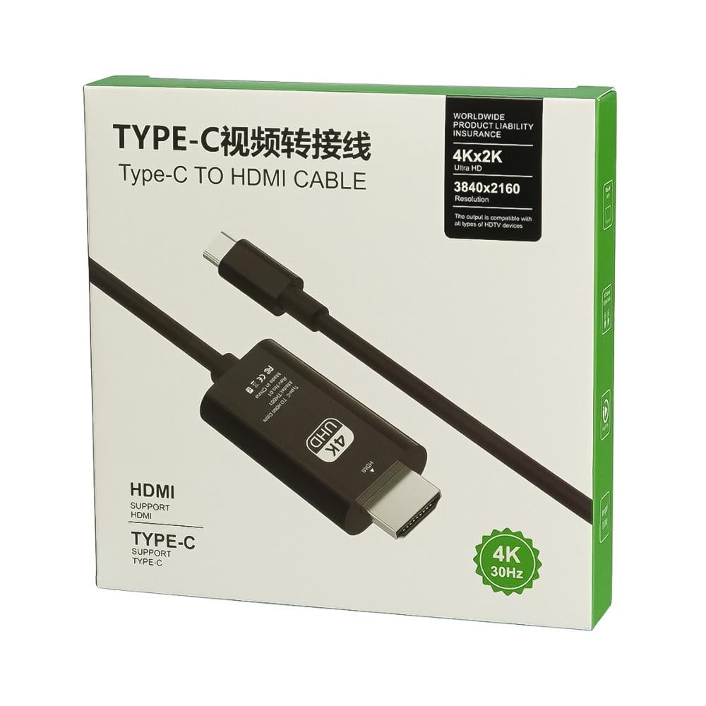 Кабель Type-C to HDMI 1,8 м Черный (ME0017791) - фото 4