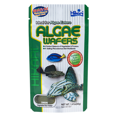 Корм донный Hikari Tropical Algae Wafers для растительноядных сомов анциструс 12+ см диски 15-20 мм 40 г тонущий (21307)