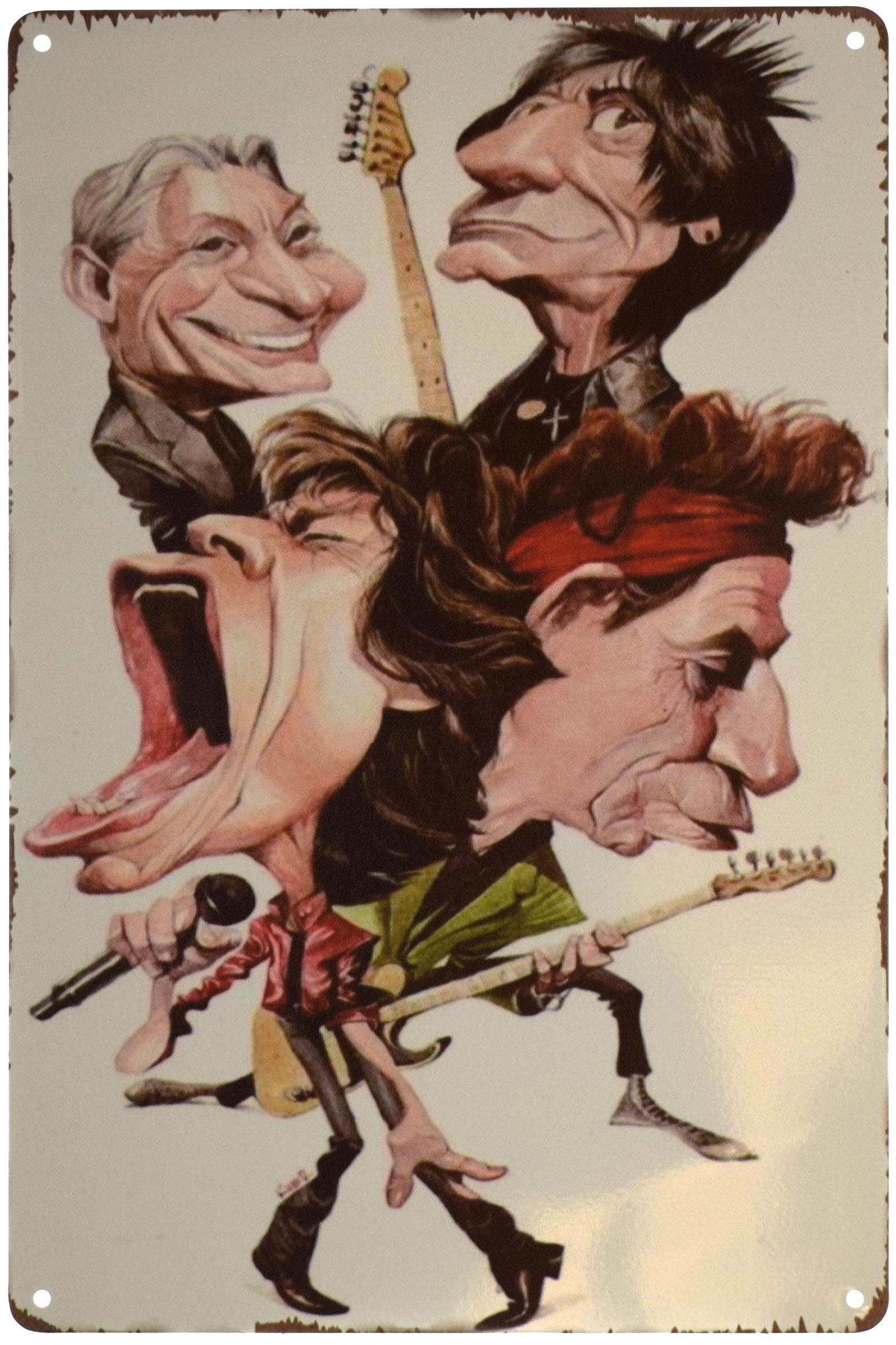 Табличка металлическая The Rolling Stones Art 20x30 см