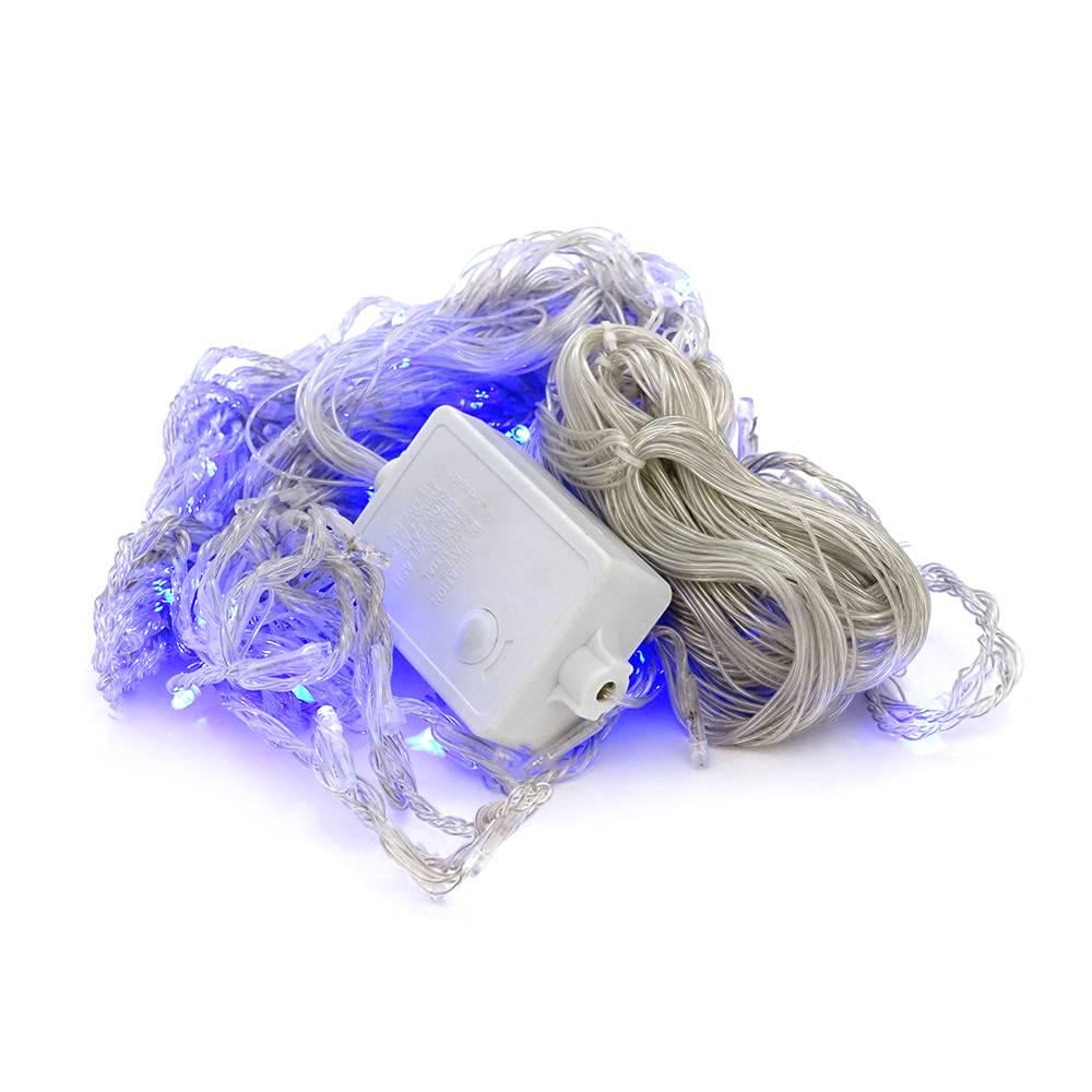 Гірлянди 330 LED Водоспад 8 режимів 3х2 м прозора ізоляція Blue Гірлянди 330 LED Водоспад 8 режимів 3х2 м прозора ізоляція Blue