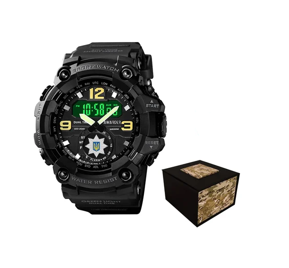 Наручные часы Awarder 004BKTPO Полиция с коробкой Черный Наручные часы Awarder 004BKTPO Полиция с коробкой Черный