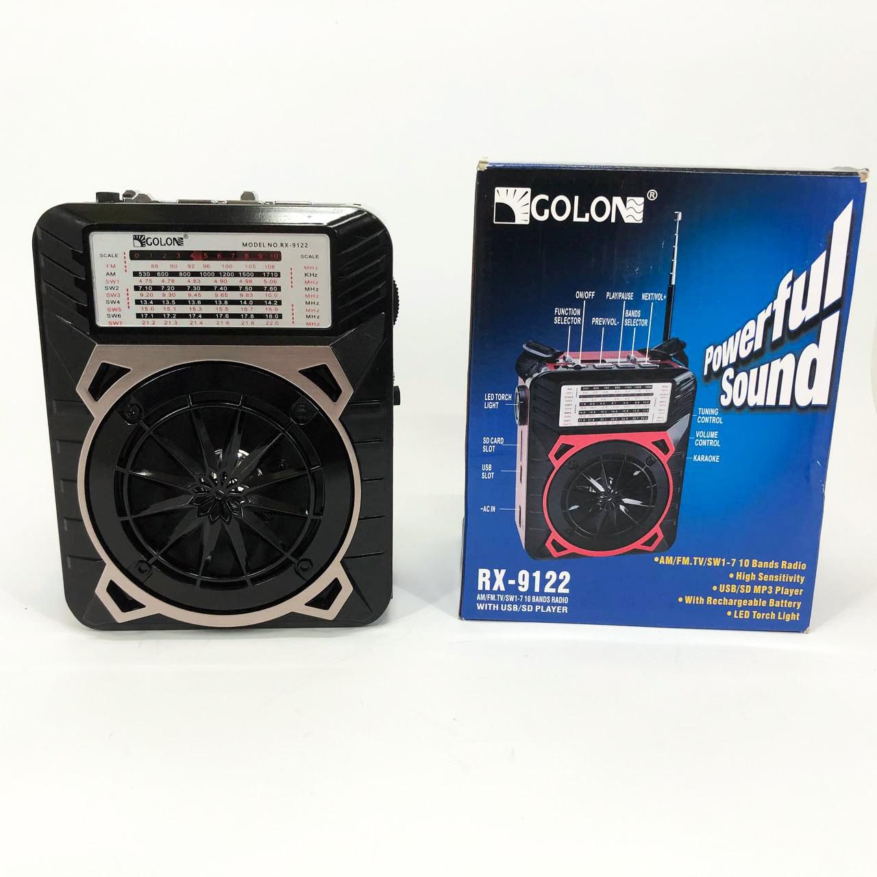 Радиоприемник Golon с LED фонарем Синий (RX-9122) - фото 8