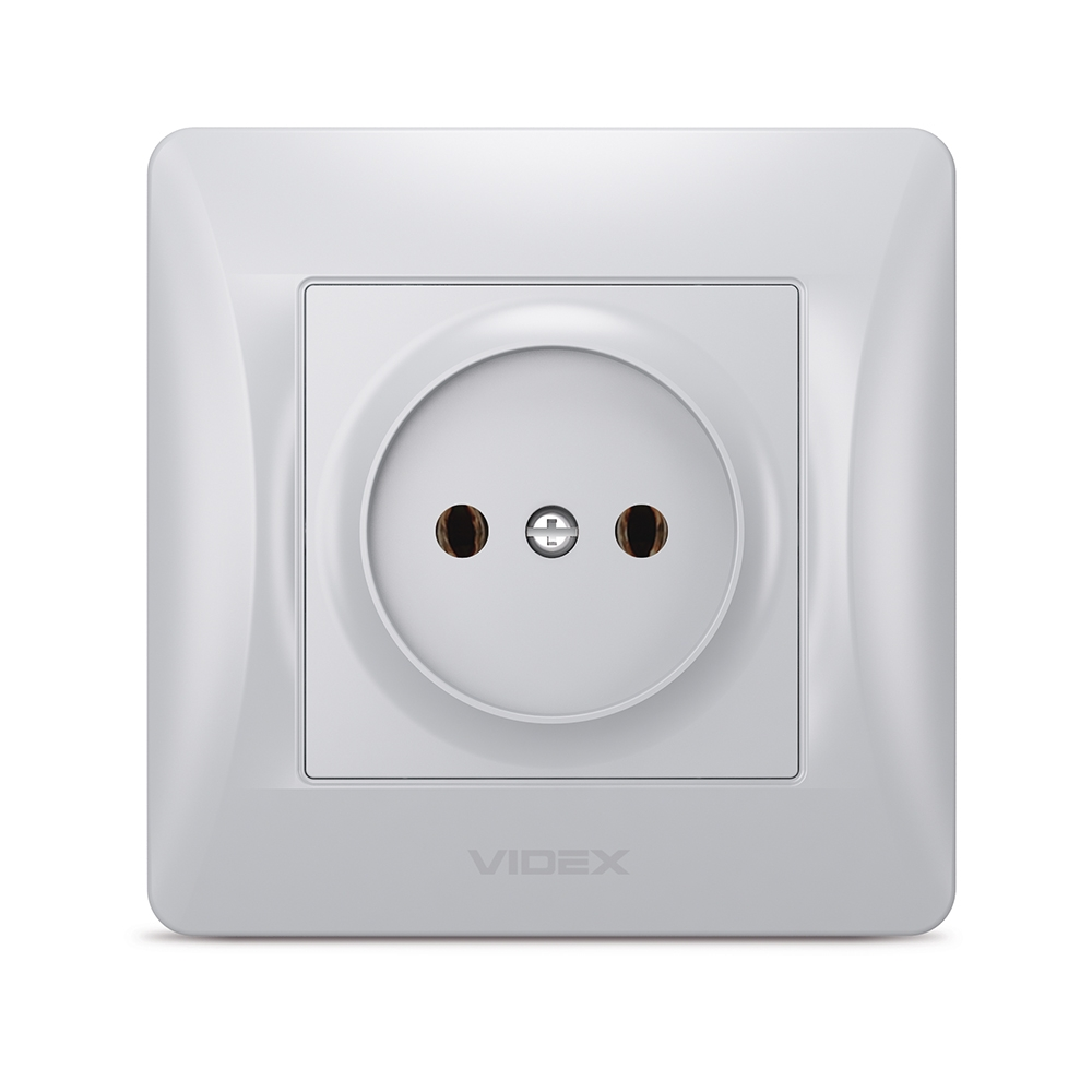Розетка Videx Binera без заземлення Срібний шовк Розетка Videx Binera без заземлення Срібний шовк