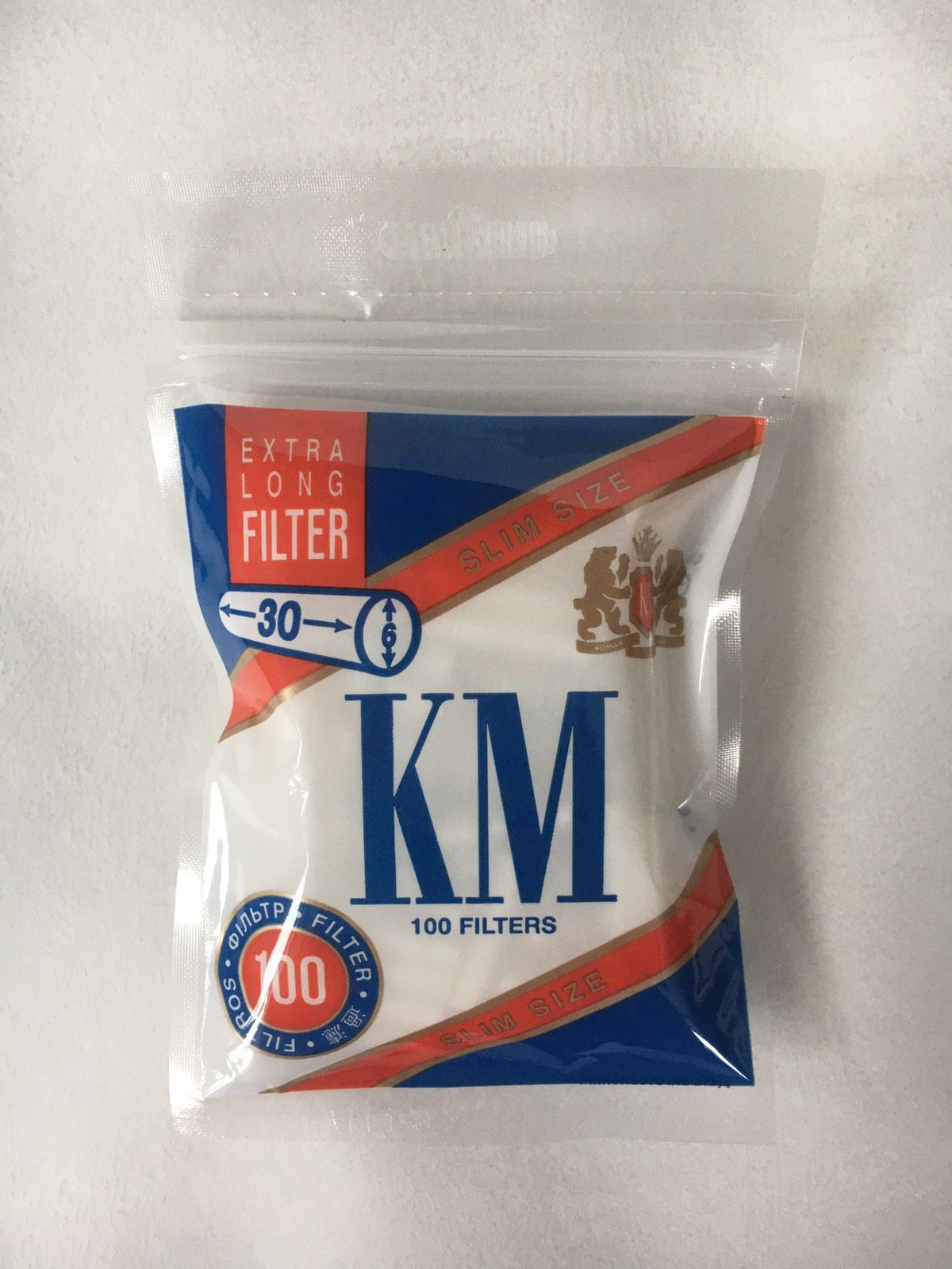 Фільтри для паління KM Filters Extra Long Slim Size 100 шт.