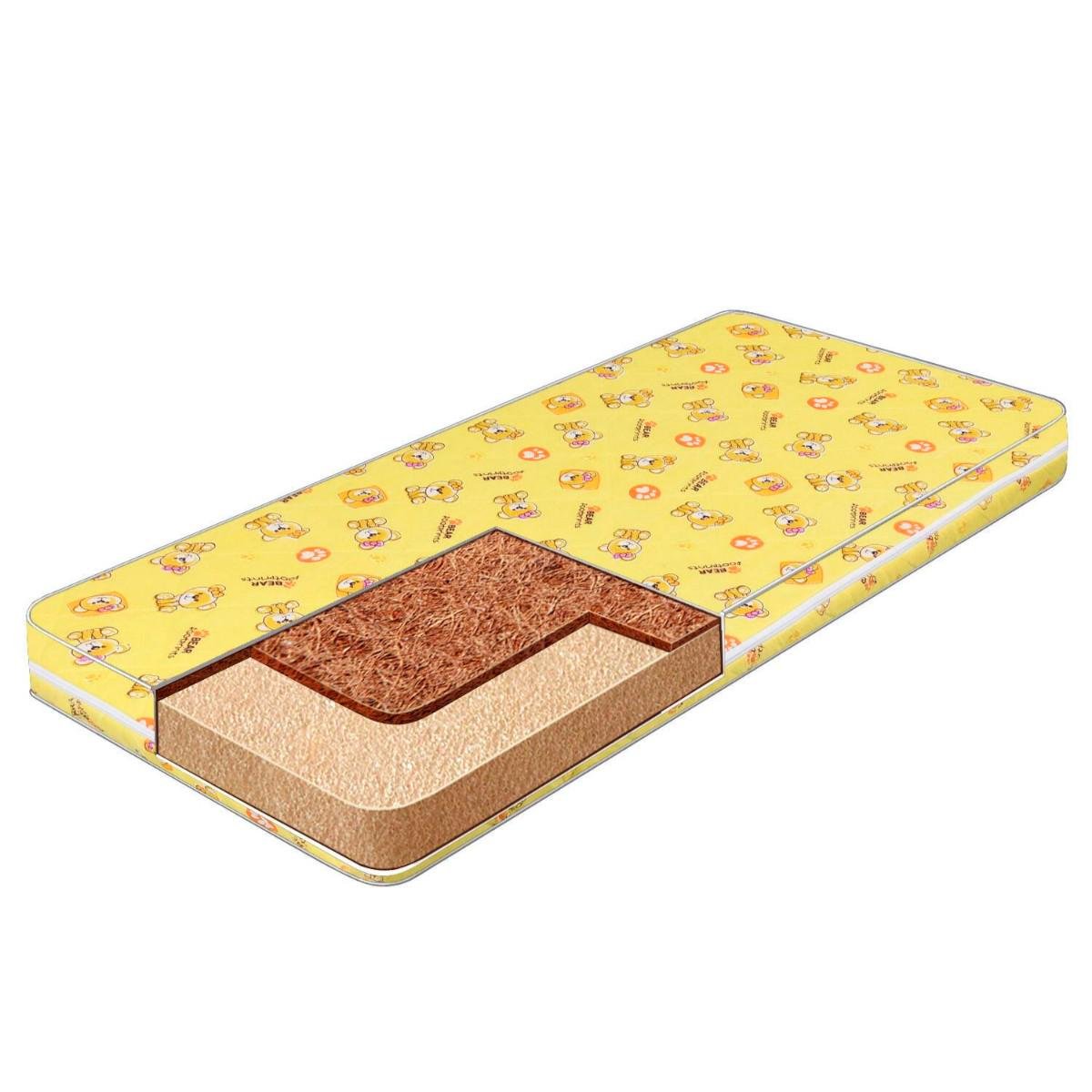 Матрас детский Homefort Следы мишки 120х60х7 см Желтый (11122238) Матрас детский Homefort Следы мишки 120х60х7 см Желтый (11122238)