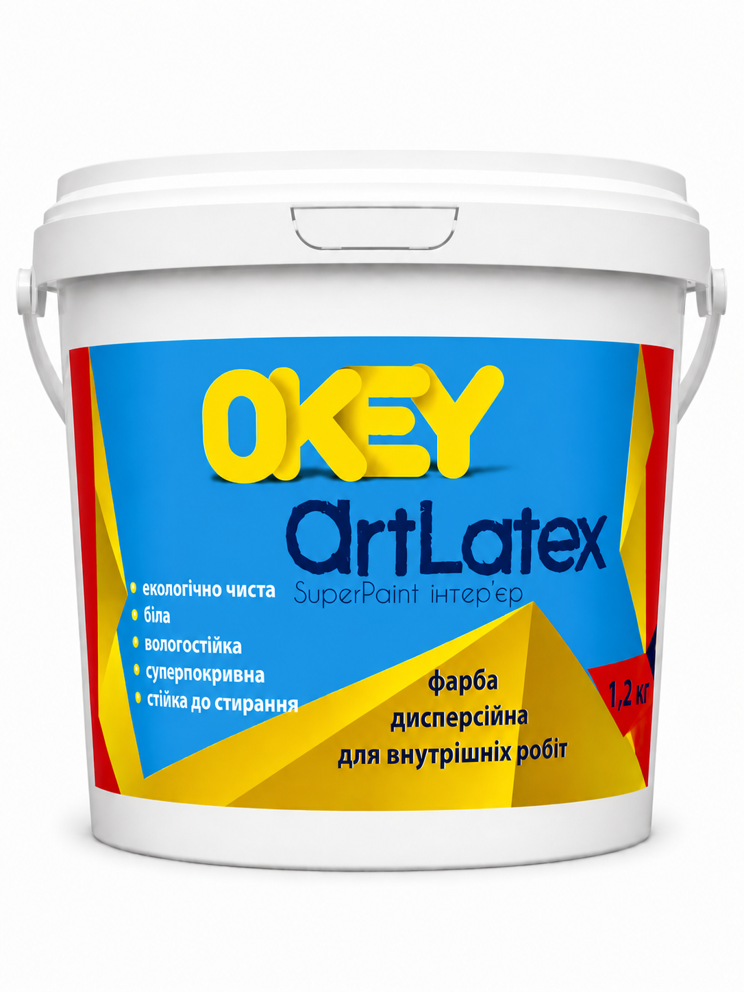Краска водоэмульсионная для внутренних работ OKEY ArtLatex 1,2 кг