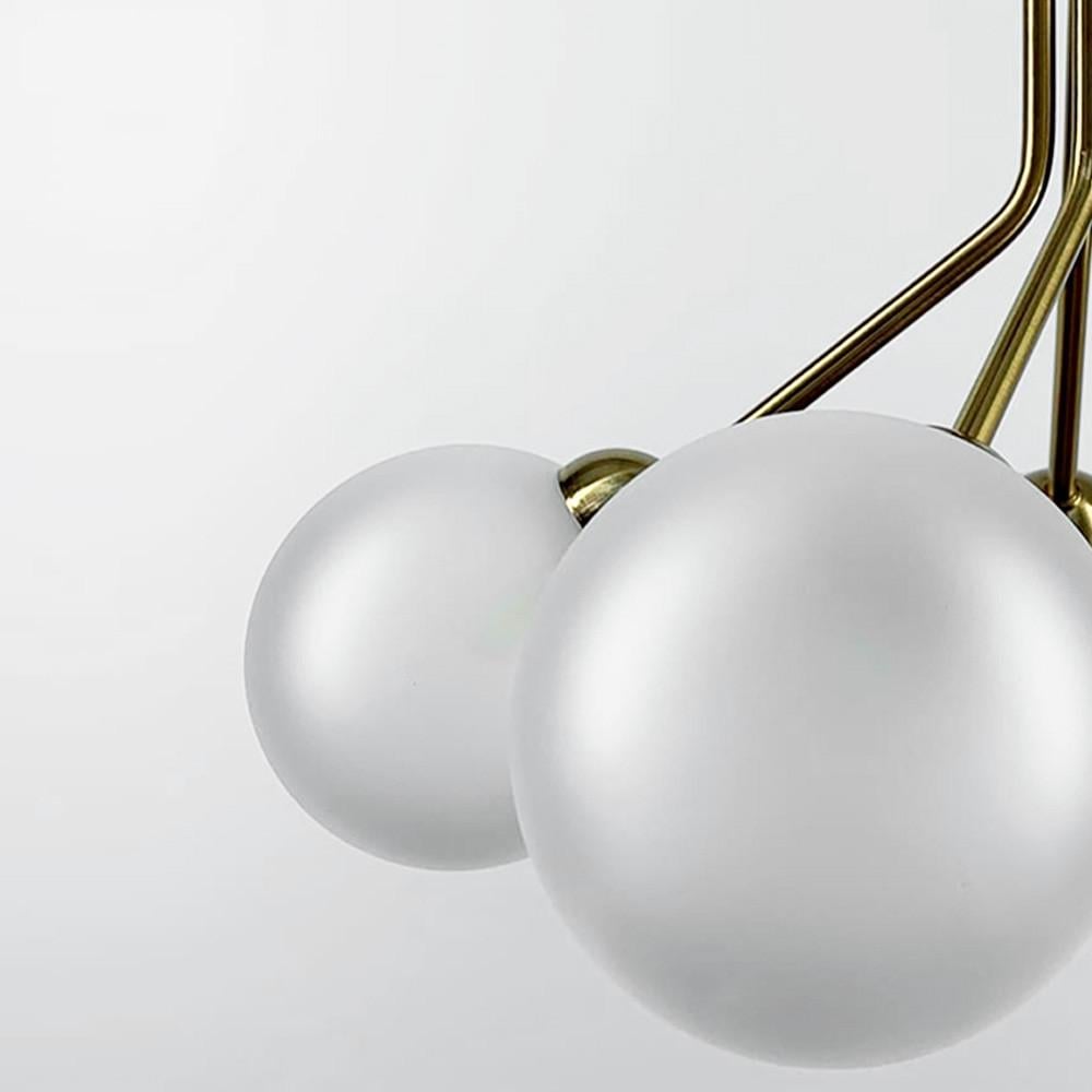 Люстра елегантна на 9 матових плафонів Латунь (J 061/9) - фото 3