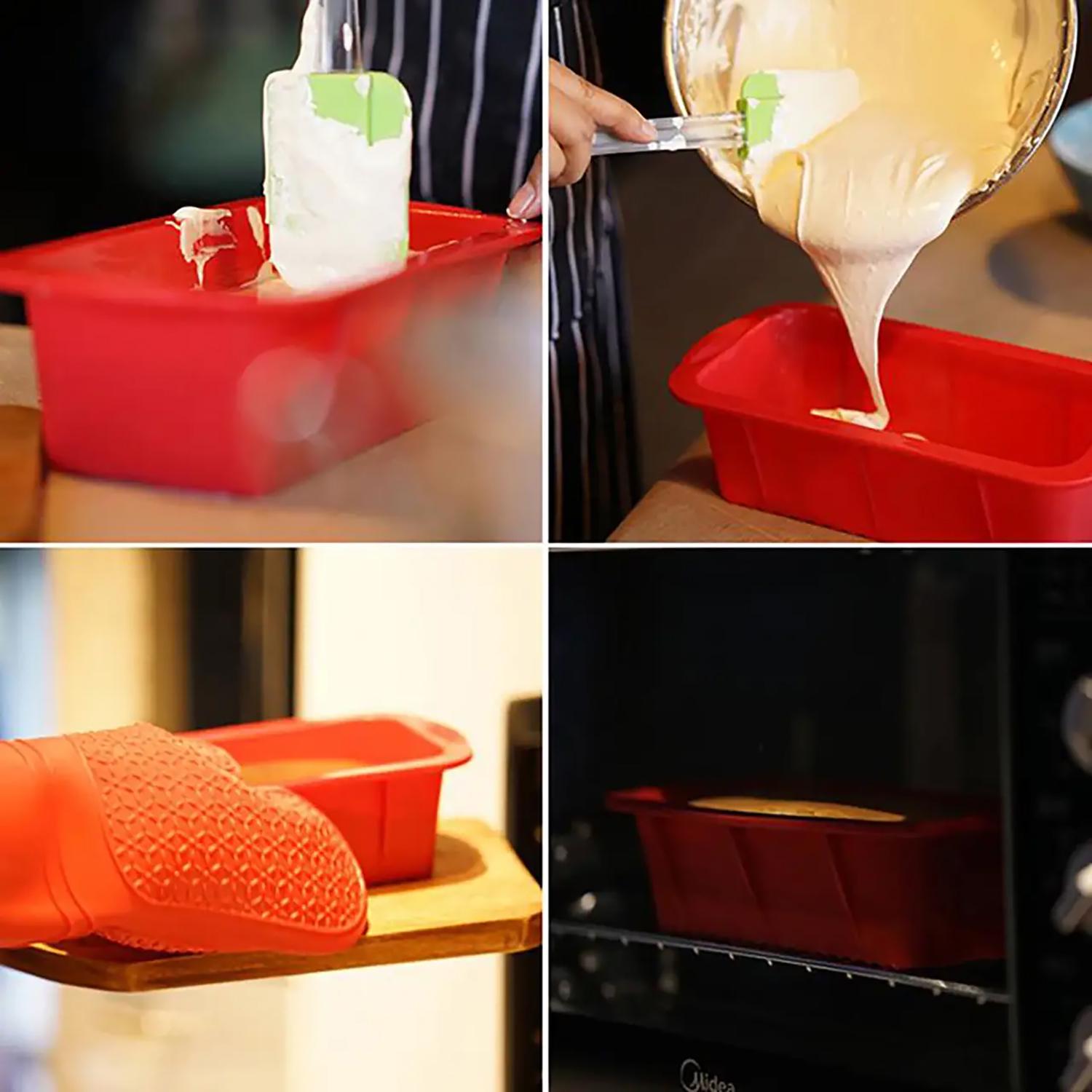 Форма для выпекания хлеба силиконовая 25х11,5х6 см Синий (87048) - фото 3