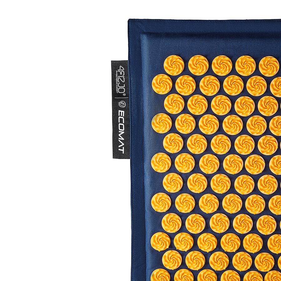 Килимок акупунктурний 4FIZJO Eco Mat Аплікатор Кузнєцова з подушкою 68х42 см Navy Blue/Orange (4FJ0229) - фото 7