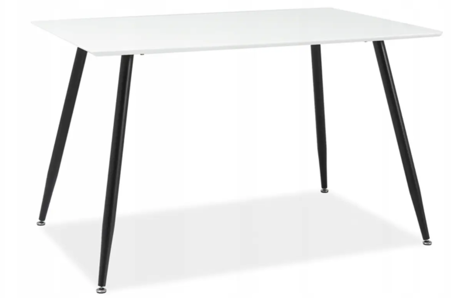 Стол обеденный Signal Floro 120х80 Белый/Черный