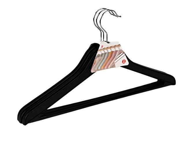 Вішалка пластикова Leather 45 см 3 шт./уп Black