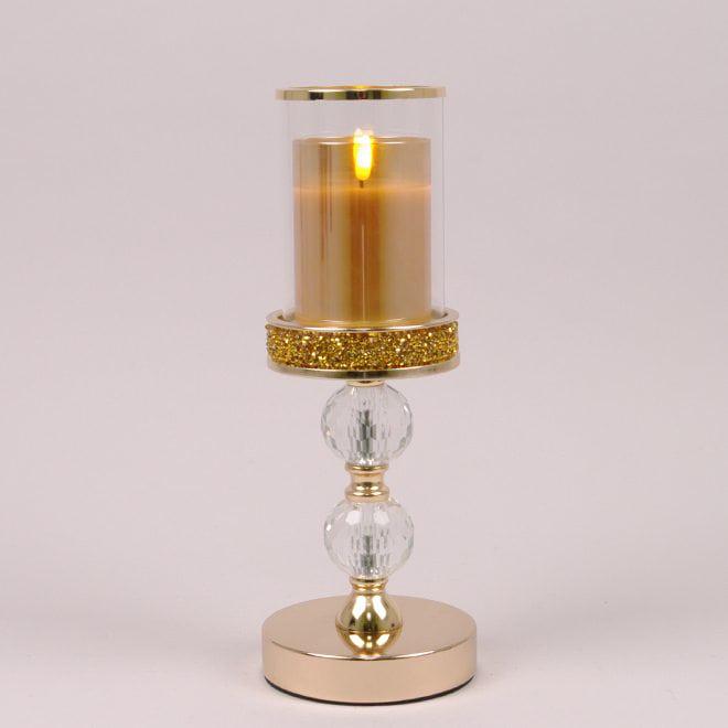 Підсвічник металевий Flora 32,5 см Золотий (36730) - фото 2 Підсвічник металевий Flora 32,5 см Золотий (36730) - фото 2