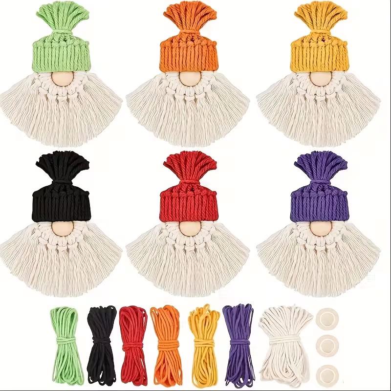 Набір для макраме LET'S RESIN 6 різдвяних гномів своїми руками для початківців