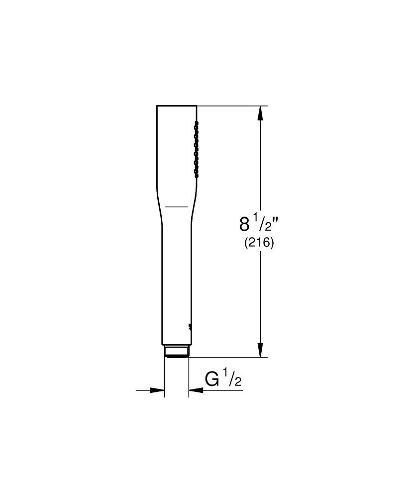 Душова лійка Grohe Euphoria Cosmopolitan 22126KF0 трубка 32 мм Чорний (170550) - фото 2