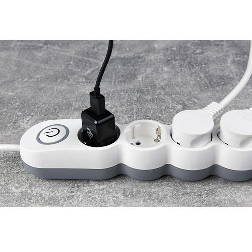 Мережевий подовжувач 2E 2E-U04VESM3W Plus з вимикачем 3 м White (583477) - фото 7 Мережевий подовжувач 2E 2E-U04VESM3W Plus з вимикачем 3 м White (583477) - фото 7