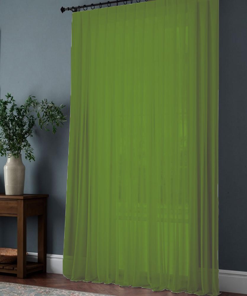 Тюль шифон без утяжелителя 200х190 см Оливковый Тюль шифон без утяжелителя 200х190 см Оливковый