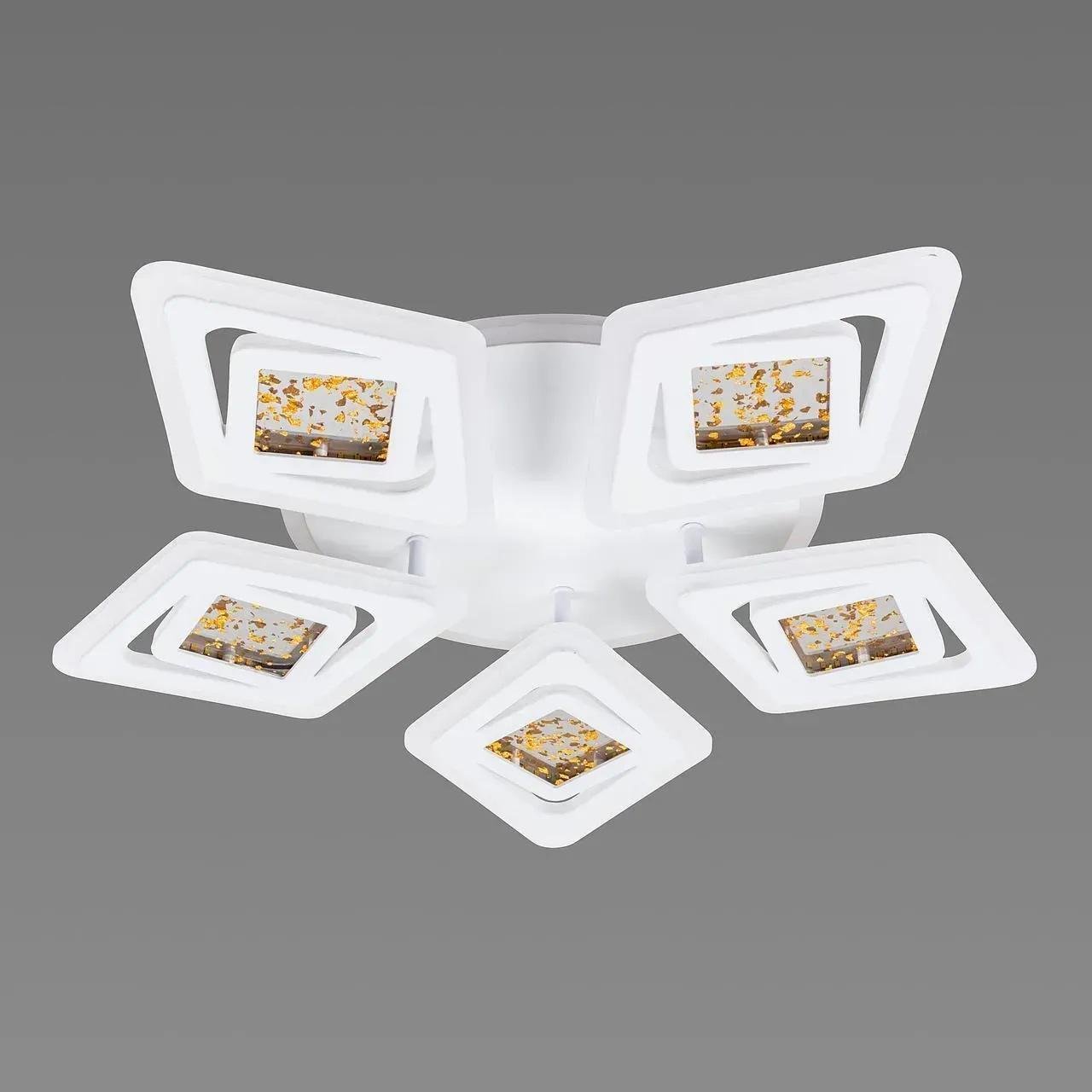 Люстра стельова світлодіодна Valeso V 2133 з пультом і RGB підсвічуванням 3000-6000К IP20 140W Білий (00000140324) - фото 1