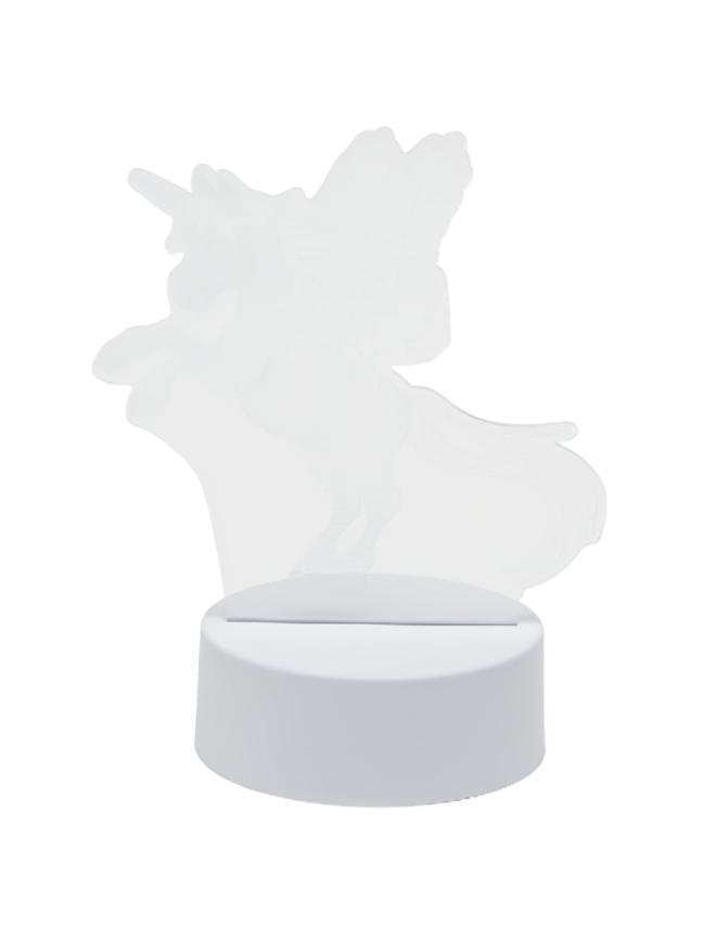 Ночник 3D LED Единорог с USB питание 5 В Белый Ночник 3D LED Единорог с USB питание 5 В Белый