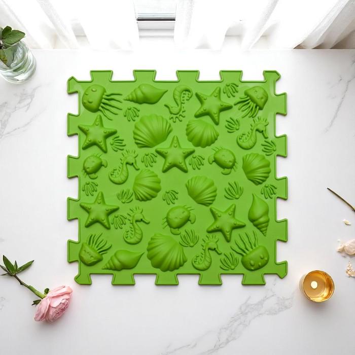 Килимок масажний пазл морські 1 ел. Зелений - фото 2 Килимок масажний пазл морські 1 ел. Зелений - фото 2