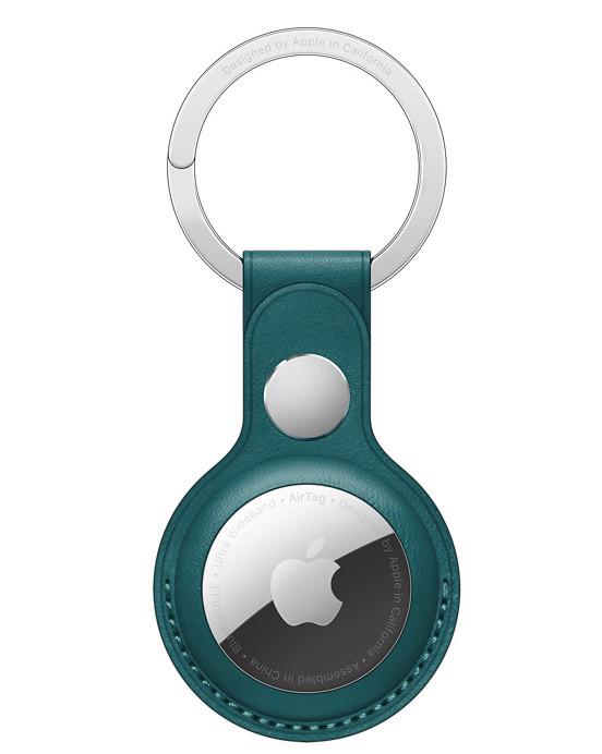 Кожаный брелок с кольцом Apple Leather Key Ring for AirTag, Forest Green(HC)