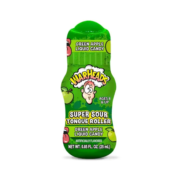 Конфета жидкая Warheads Super Sour Tongue Rollers со вкусом зеленого яблока 24 г (2326537995)