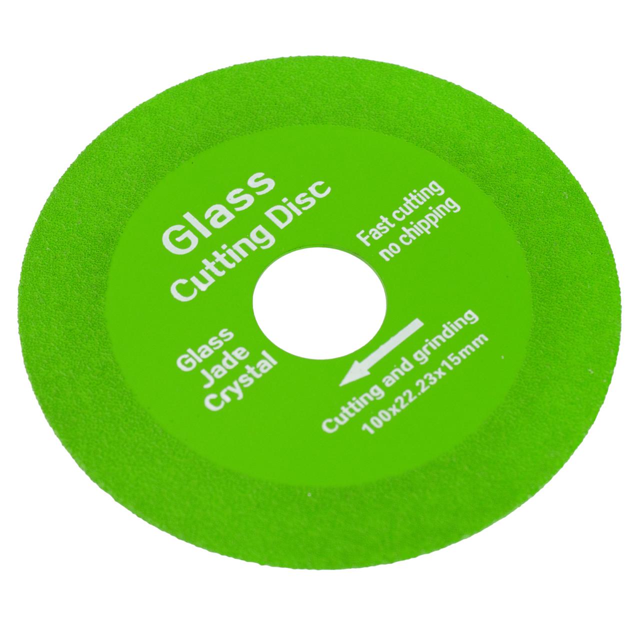 Диск алмазний для різання скла та керамічної плитки Glass Cutting Disc GCD-15 100х15х22,23 мм Green (3_05834)