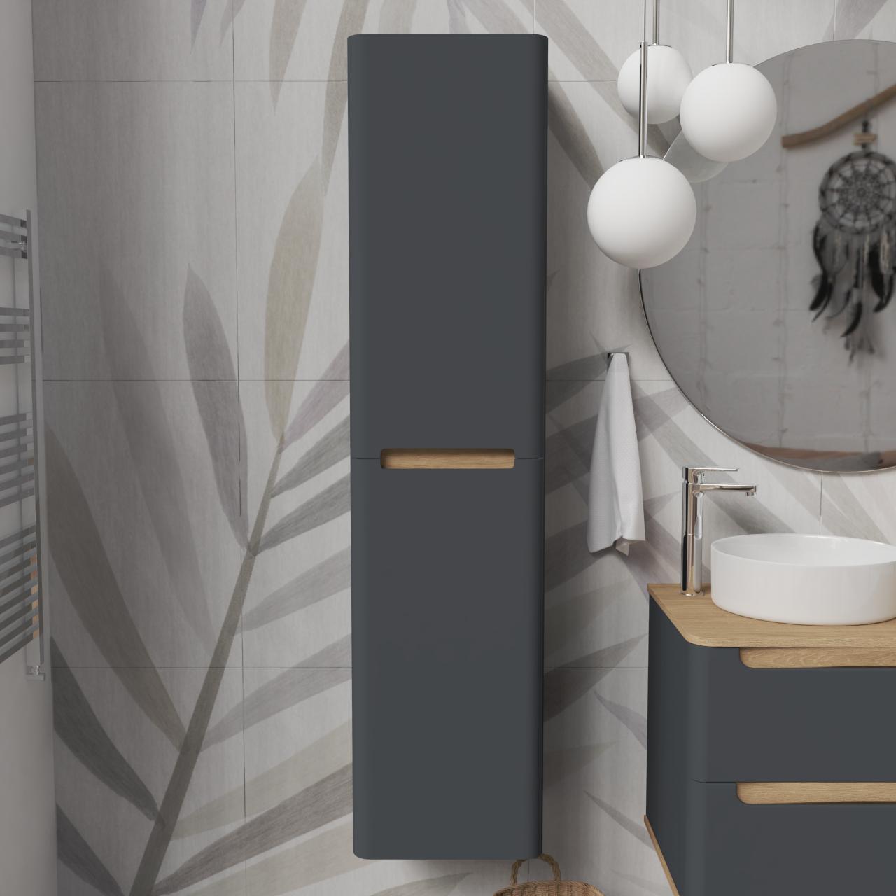 Пенал подвесной MVK Vostok Terra 35 B1 левый эмаль 350х300х1600 мм Графитовый матовый (tr135lgh) - фото 1 Пенал подвесной MVK Vostok Terra 35 B1 левый эмаль 350х300х1600 мм Графитовый матовый (tr135lgh) - фото 1