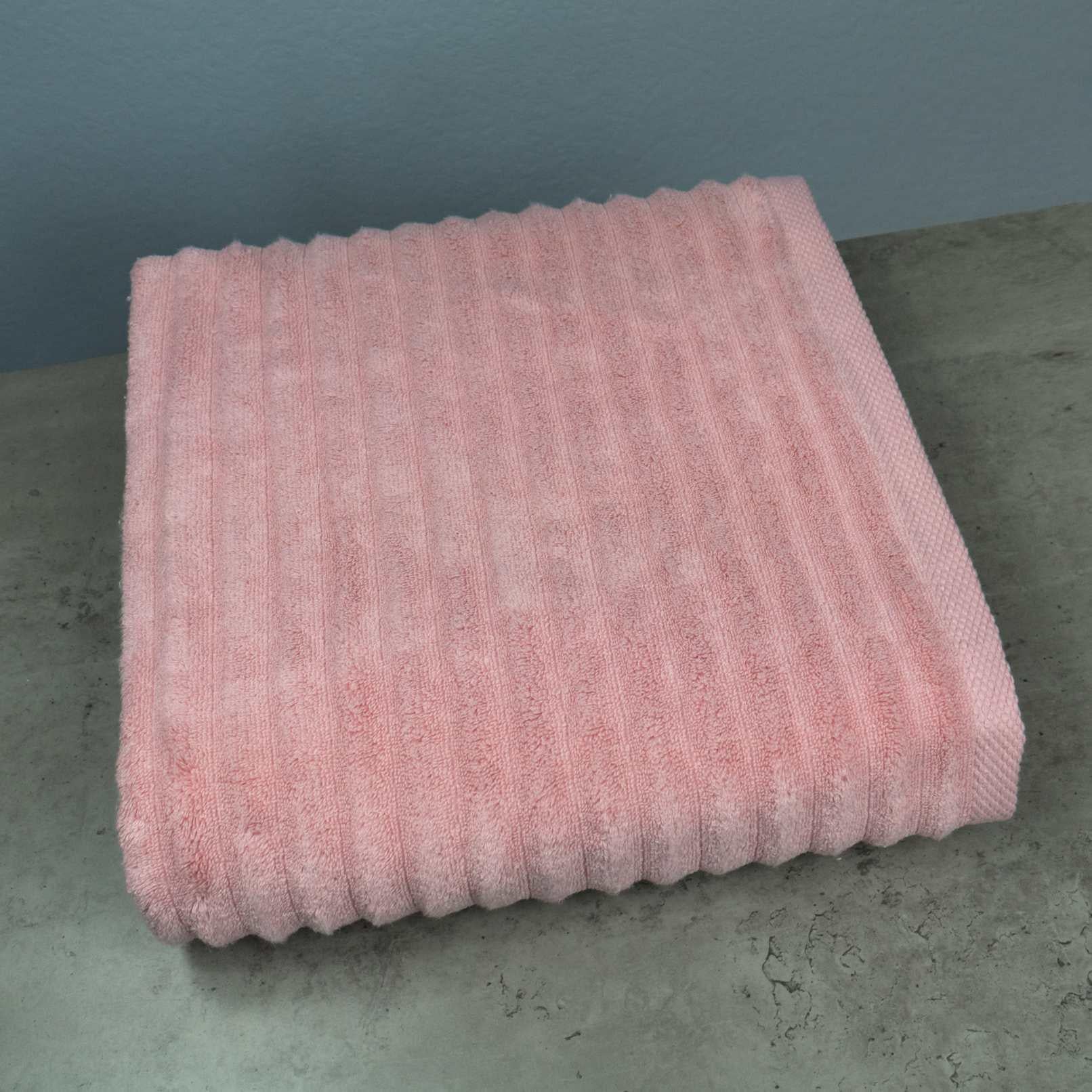 Полотенце банное махровое Зеро Твист Bubbles Премиум качества 550 г/м2 100x150 см Розовый (550-150-1-zt-pink)
