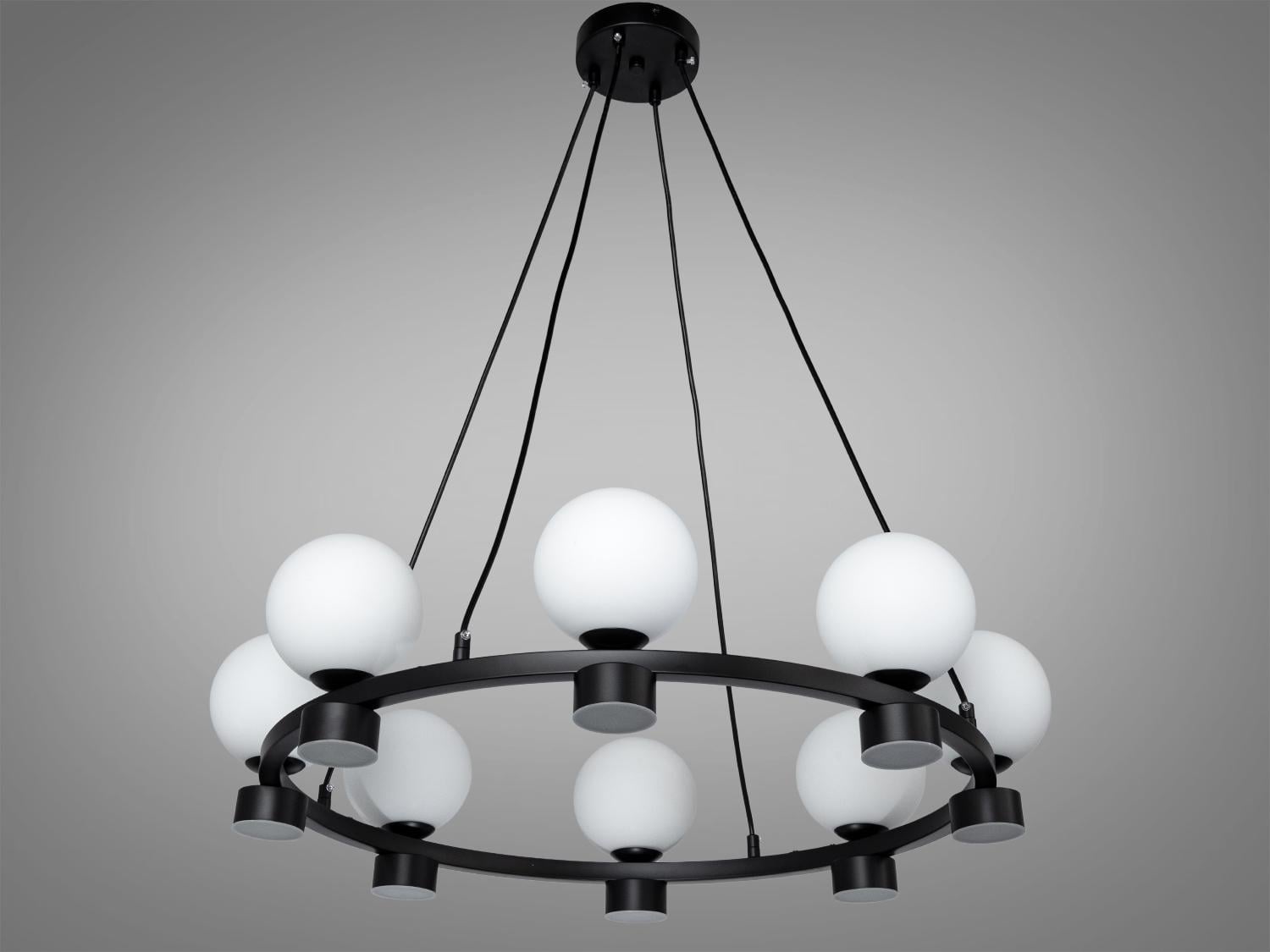 Люстра подвесная 16 источников света Черный (LQ7121/16BK) Люстра подвесная 16 источников света Черный (LQ7121/16BK)