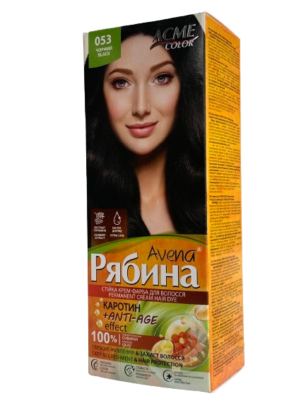 Краска для волос Рябина Avena 053 Черный (10192)