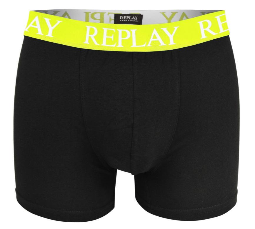 Трусы боксеры мужские анатомические Replay 2 шт. XXL Черный/Желтый (102651844) - фото 3